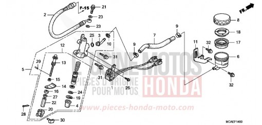 REAR BRAKE MASTER CYLINDER GL18009 de 2009